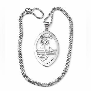 Silver Guam Pendant Necklace